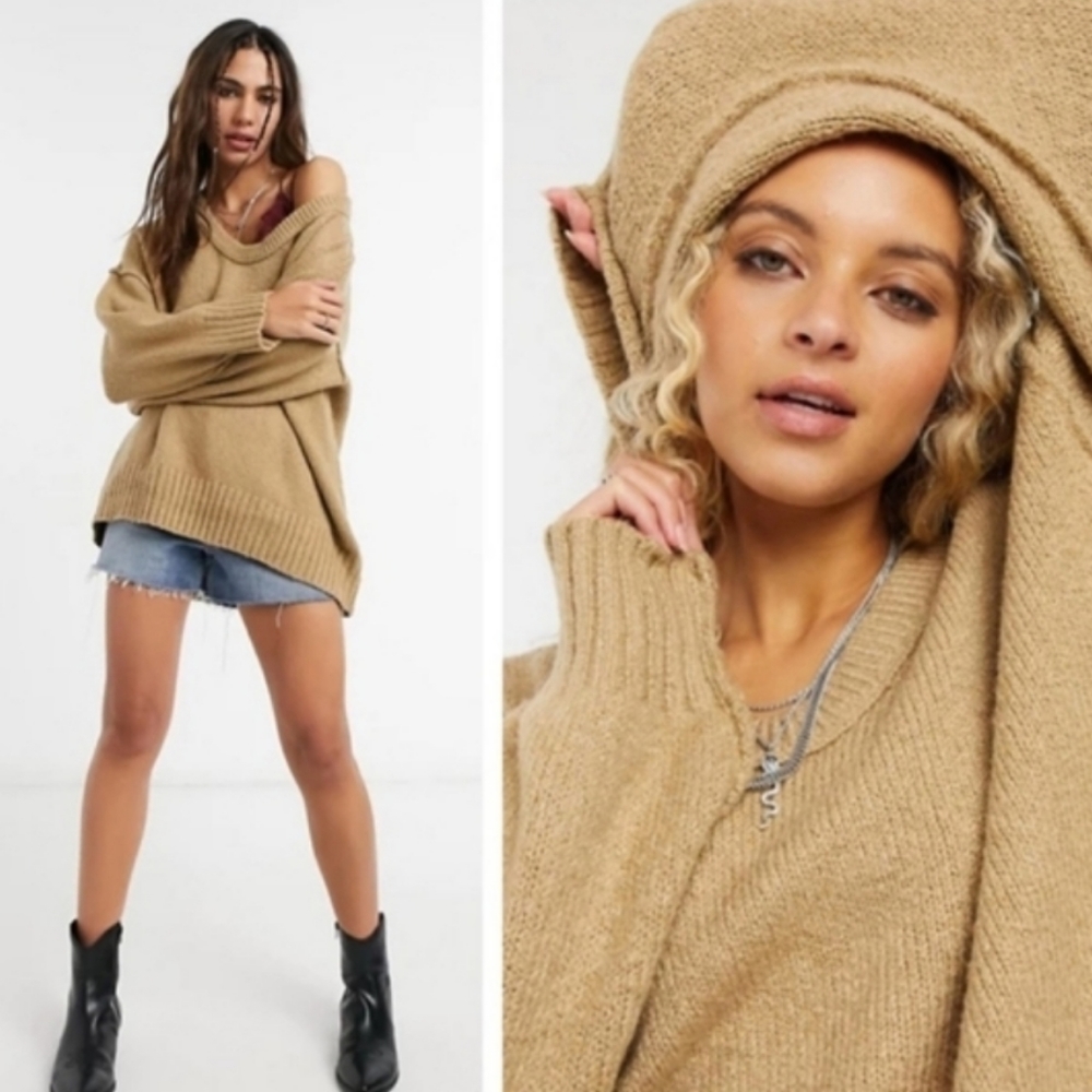 NWT Free people brookside Tunic Desert Camel  sz.M